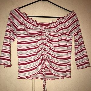 Off shoulder crop top